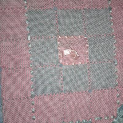 Vintage crochet Baby dresses booties and bonnets with knitted vintage blanket