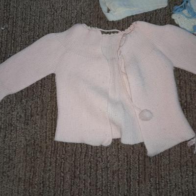 Vintage crochet baby bonnets and booties