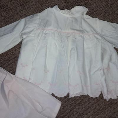 Vintage embroidered baby clothes dresses / gowns