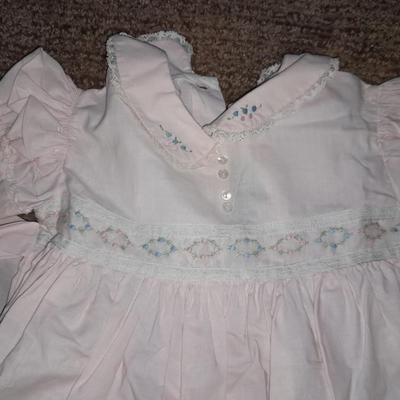 Vintage embroidered baby clothes dresses / gowns
