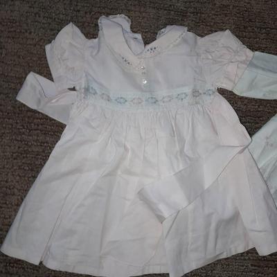 Vintage embroidered baby clothes dresses / gowns