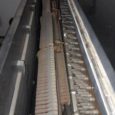 Antique Steinway & Sons, New York, Ebonized Wood Upright Piano, 1876