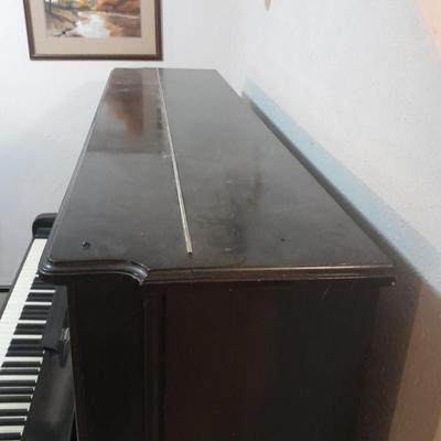 Antique Steinway & Sons, New York, Ebonized Wood Upright Piano, 1876