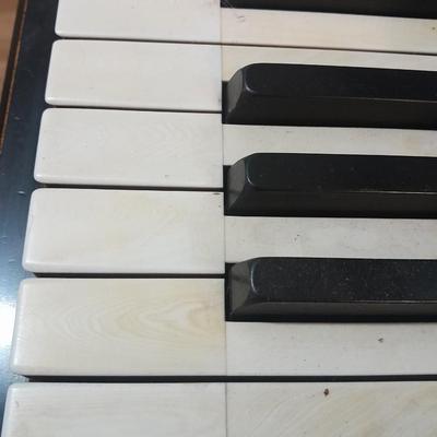 Antique Steinway & Sons, New York, Ebonized Wood Upright Piano, 1876