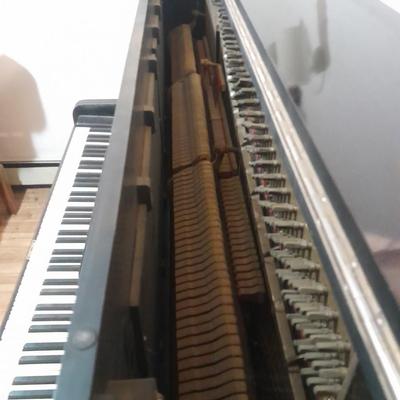 Antique Steinway & Sons, New York, Ebonized Wood Upright Piano, 1876