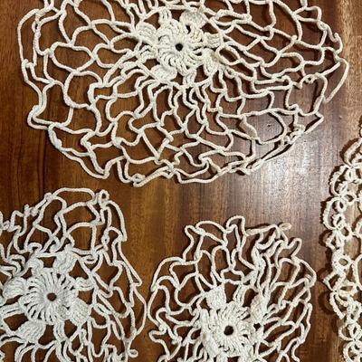 Variety of Crochet Table Runners, Doilies, etc.