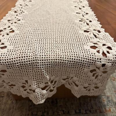 Variety of Crochet Table Runners, Doilies, etc.