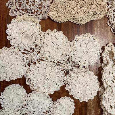 Variety of Crochet Table Runners, Doilies, etc.