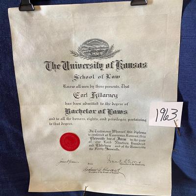 1913 KU School of LawDiploma