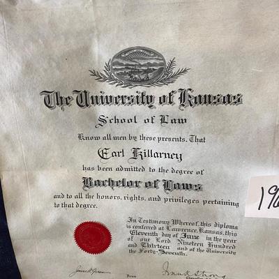 1913 KU School of LawDiploma