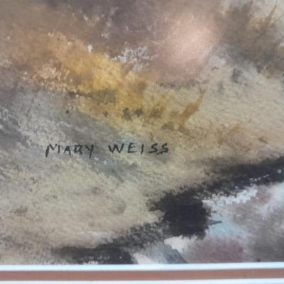 Mary Weiss Signed original Autumn watercolor