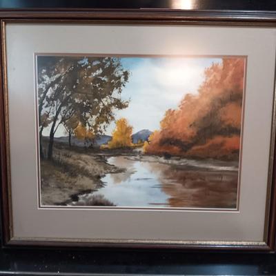 Mary Weiss Signed original Autumn watercolor