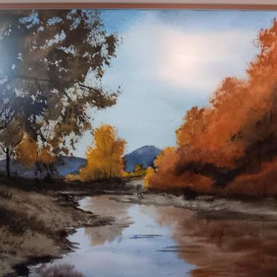 Mary Weiss Signed original Autumn watercolor