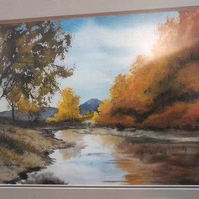 Mary Weiss Signed original Autumn watercolor