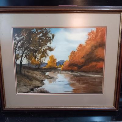 Mary Weiss Signed original Autumn watercolor