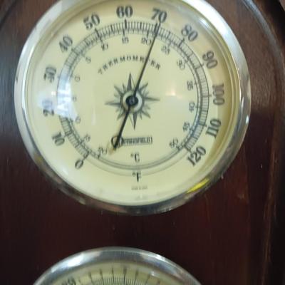 Vintage wood framed wall mount Springfield Barometer