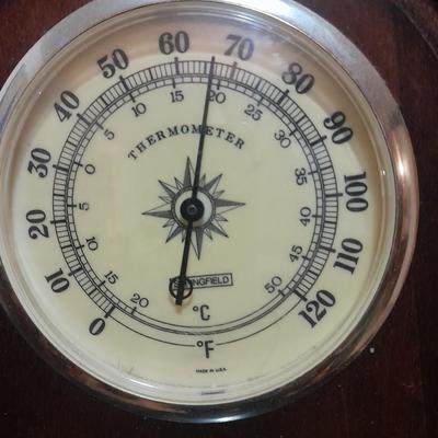 Vintage wood framed wall mount Springfield Barometer