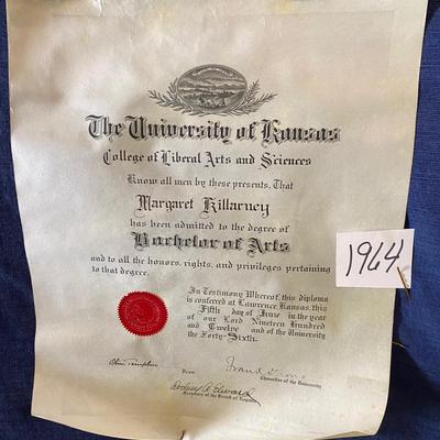 1912 KU Bachelors of Art