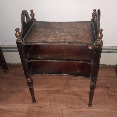 Antique small solid wood shelf