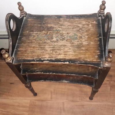 Antique small solid wood shelf