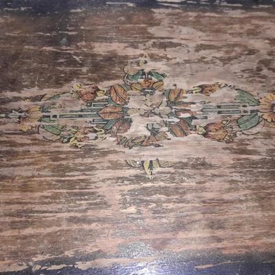 Antique small solid wood shelf