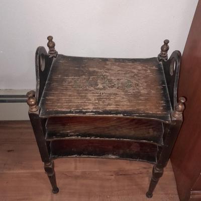Antique small solid wood shelf