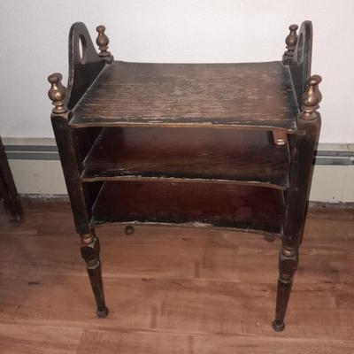 Antique small solid wood shelf