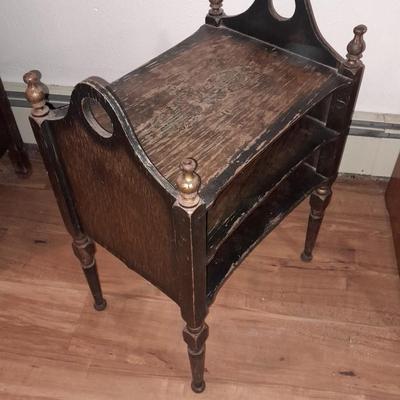 Antique small solid wood shelf