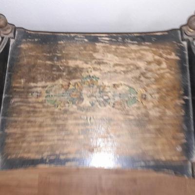 Antique small solid wood shelf