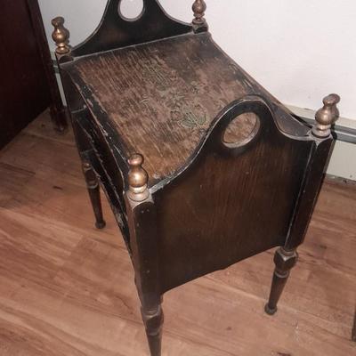 Antique small solid wood shelf