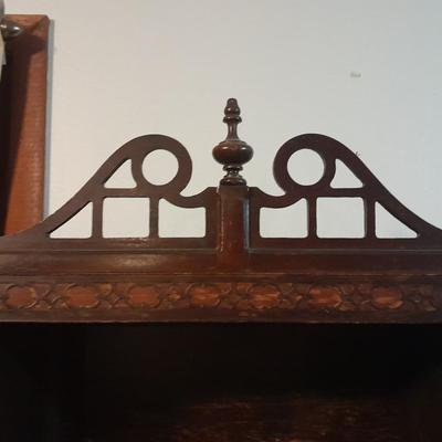 Antique solid wood Cupboard with bookshelf