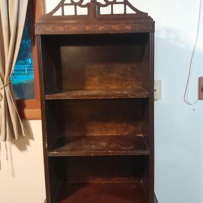 Antique solid wood Cupboard with bookshelf