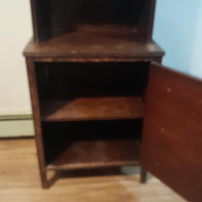 Antique solid wood Cupboard with bookshelf
