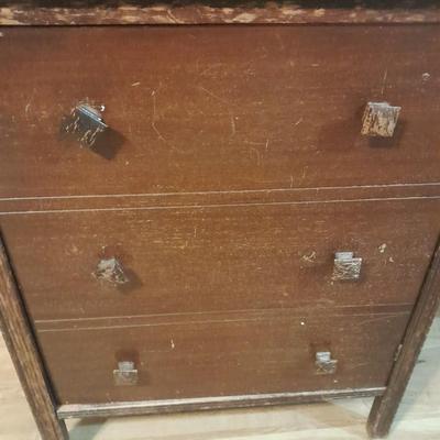 Antique solid wood Cupboard with bookshelf