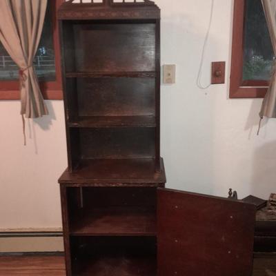 Antique solid wood Cupboard with bookshelf