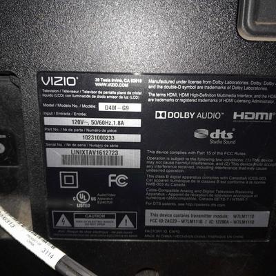 VIZIO D-Seriesâ„¢ 40â€ Class (39.5" Diag.) LED Smart TV | D40f-G9 Television TV