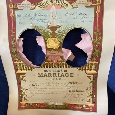 1888 Marriage Certificate