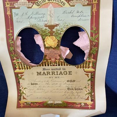 1888 Marriage Certificate