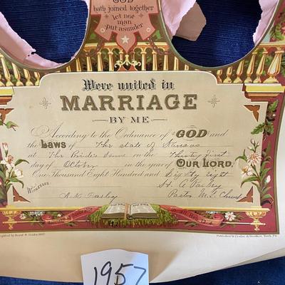 1888 Marriage Certificate