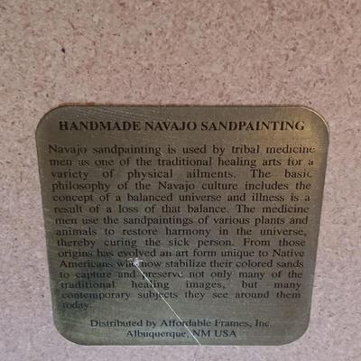 Signed and framed Navajo Sandpainting Rainbow Ye! Begg