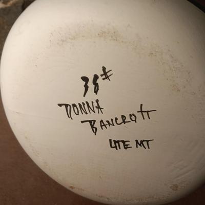 Donna Bancroft Ute Mt. #38 signed Pottery vase Native American Collectible