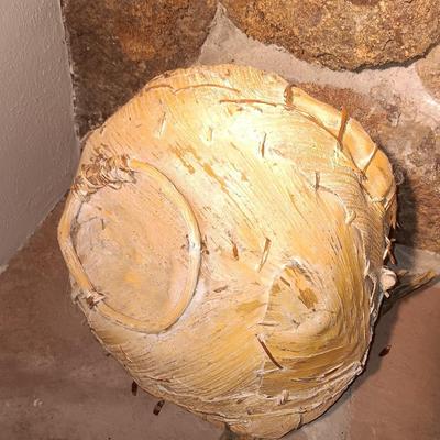 Vintage American Indian homemade large and small basket Bark / lite wood with antler and more