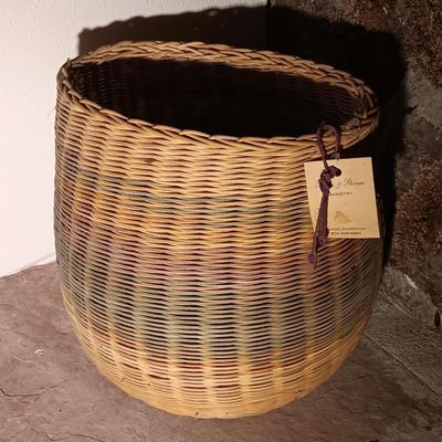 Sticks & Stones Basketry Wicker Basket Natural & hand dyed reed Finished with Oil