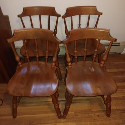 Sprague Carleton Solid Rock Maple Dining room drop leaf table with chairs