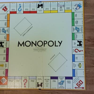 Parker Brothers board games Vintage ORANGE 1956 BOX CLUE COMPLETE with Monopoly game