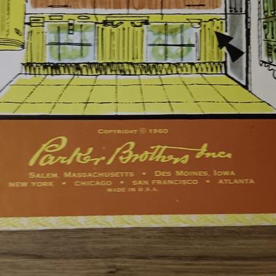 Parker Brothers board games Vintage ORANGE 1956 BOX CLUE COMPLETE with Monopoly game