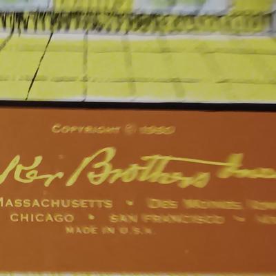 Parker Brothers board games Vintage ORANGE 1956 BOX CLUE COMPLETE with Monopoly game