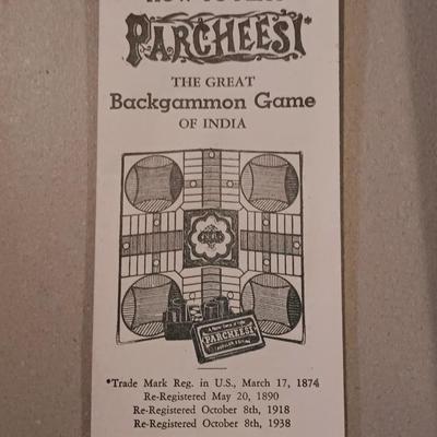 Vintage Parcheesi A royal game of India Popular edition
