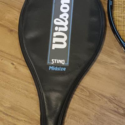 Wilson Graphite Fiberglass Composit Tennis Raquet with case and balls Mid plus Just in time for Highschool tennis!