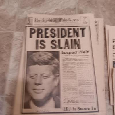 Robert Kennedy assassination Newspapers President is Slain - Robert Kennedy Fights for his life